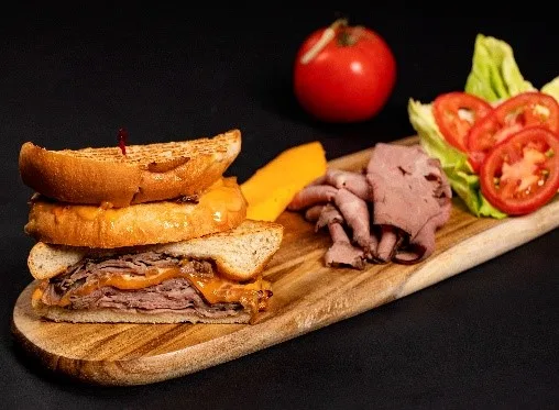 roast beef & caramelized onions paini Roast Beef & Caramelized Onions paini