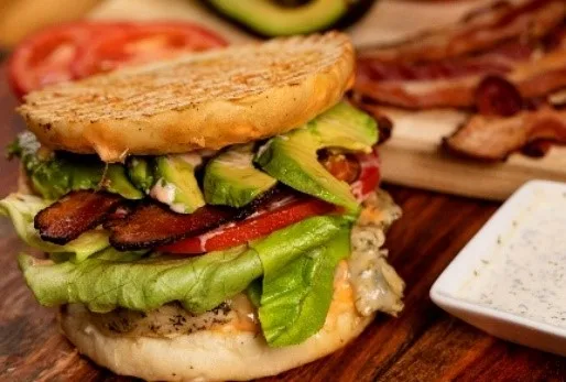 roasted chicken club with avocad Roasted Chicken Club with Avocad